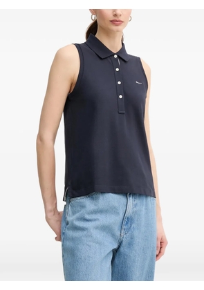 Gant buttoned sleeveless polo top - Blue