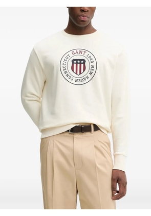 Gant shield-graphic sweater - Neutrals