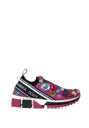 Dolce & Gabbana Sorrento crystal-embellished sneakers - Pink