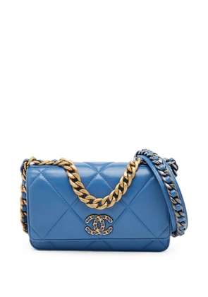 CHANEL Pre-Owned 2019 19 CC-logo chain wallet - Blue