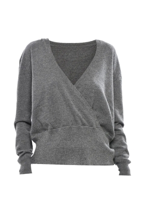 Malo hooded V-neck sweater - Grey