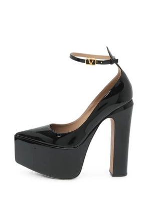 Valentino Garavani Pre-Owned Tan-Go patent-leather platform pumps - Black