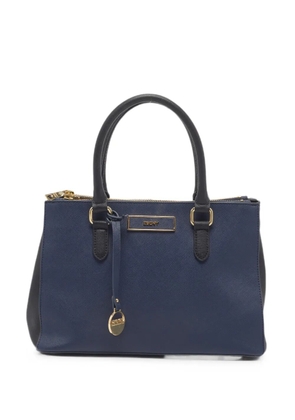 DKNY Vintage 2015 double-zip leather tote bag - Blue