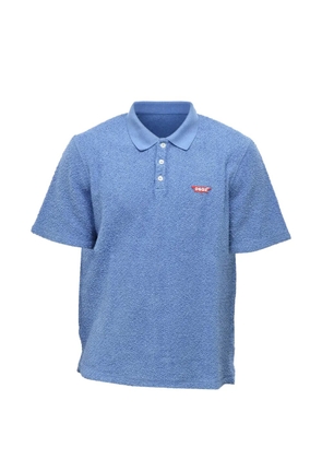DSQUARED2 logo-pin terry-cloth polo shirt - Blue
