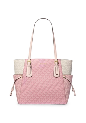 Michael Kors monogram-print color-block shoulder bag - Pink