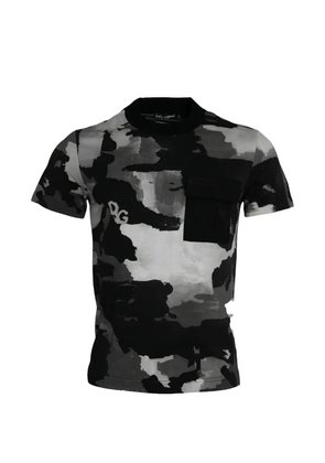 Dolce & Gabbana camouflage-pattern patch-pocket T-shirt - Black
