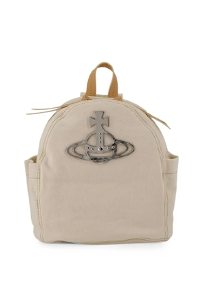 Vivienne Westwood George Orb-plaque backpack - Neutrals