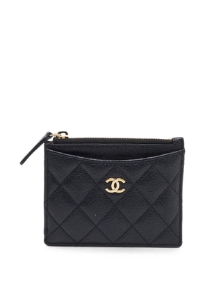 CHANEL Pre-Owned 2019 CC quilted card holder - Black
