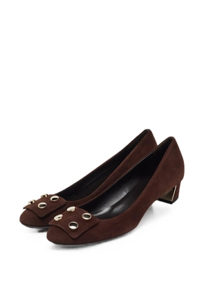 Gucci Pre-Owned round-toe heeled pumps - Brown