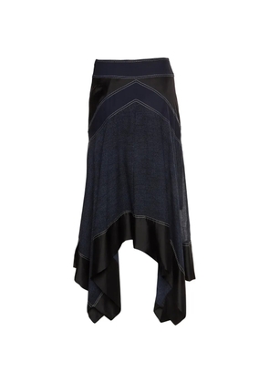 DVF Diane von Furstenberg asymmetric crepe midi skirt - Blue