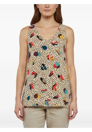 Chloé Pre-Owned abstract-print tank top - Neutrals