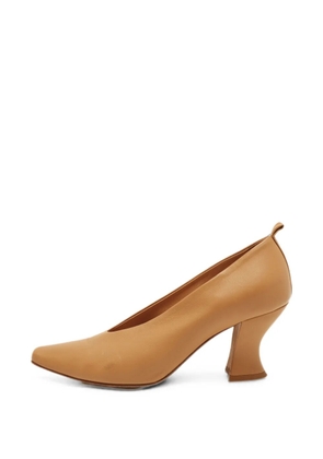 Bottega Veneta Pre-Owned almond-toe leather pumps - Neutrals