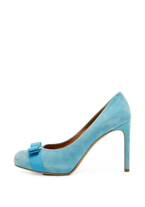 Ferragamo Pre-Owned Vara Bow platform pumps - Blue