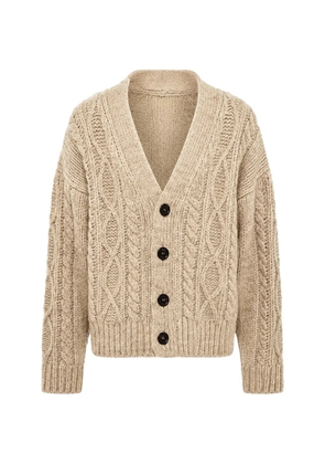 DSQUARED2 cable-knit V-neck cardigan - Neutrals
