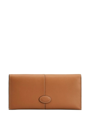Tod's vertical leather wallet - Brown