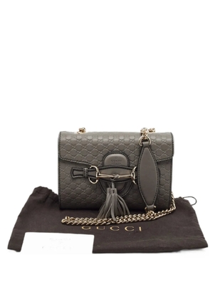 Gucci Pre-Owned Emily Microguccissima crossbody bag - Grey