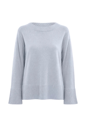 Malo ribbed-trim long-sleeve sweater - Blue