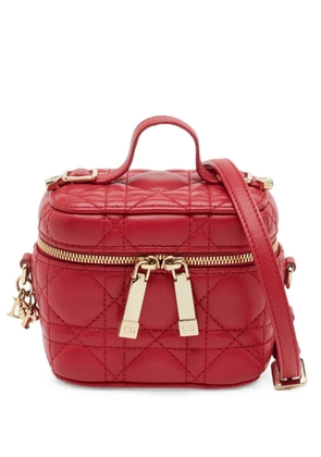 Christian Dior Pre-Owned 2021 micro Cannage Lady Dior vanity case bag - Red