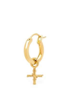 YOJ cross-pendant hoop earrings - Gold