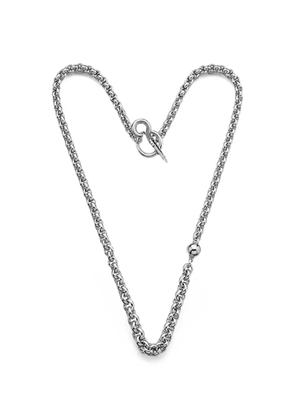 YOJ screw low curb necklace - Silver
