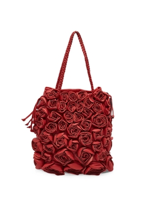 Valentino Garavani Pre-Owned floral-appliqué tote bag - Red