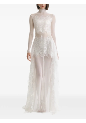 2310 STUDIO lace-trimmed maxi dress - White
