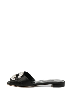 Manolo Blahnik Pralina crystal-buckle sandals - Black