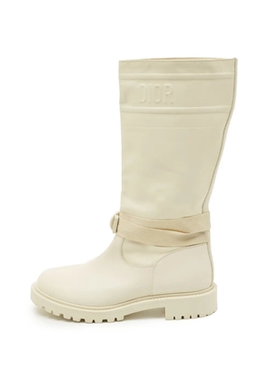 Christian Dior Pre-Owned D-Major buckle-strap boots - White
