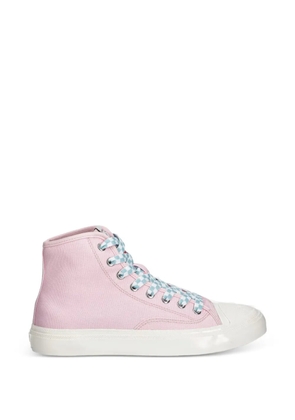 Kenzo Hoshi check-lace high-top sneakers - Pink
