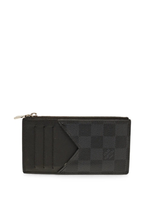 Louis Vuitton Pre-Owned Damier Graphite coin card holder - Black