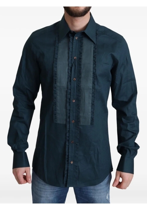 Dolce & Gabbana pleated ruffled shirt - Blue