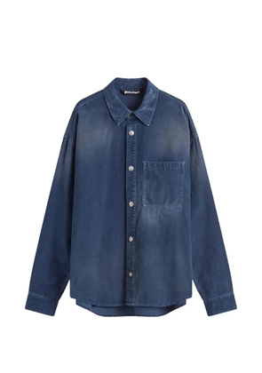 Palm Angels ribbed-velour shirt - Blue