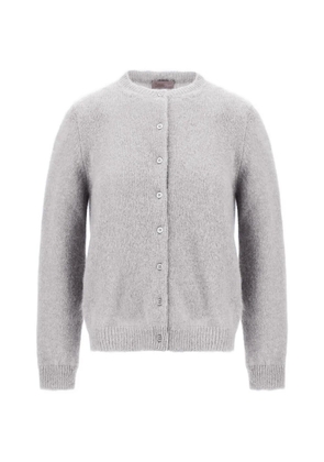 Herno crew-neck long-sleeve cardigan - Grey