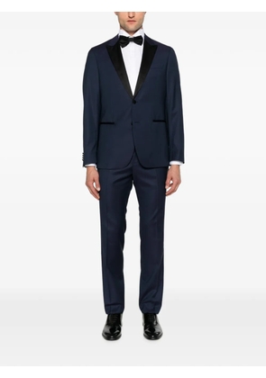 BOSS Super 110 peak-lapel two-piece suit - Blue
