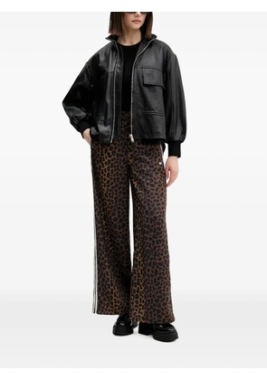 adidas leopard-print track trousers - Brown