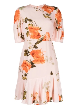 ERDEM floral-print silk minidress - Pink
