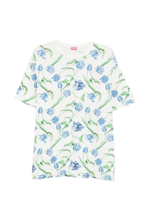 Kenzo tulip-print T-shirt - White