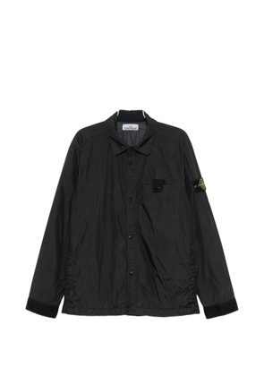Stone Island logo-patch jacket - Black