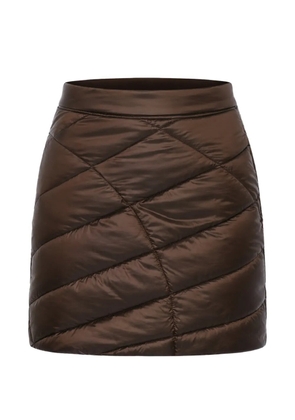 Woolrich quilted padded mini skirt - Brown