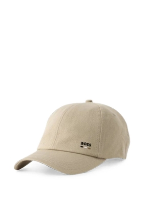 BOSS logo-patch six-panel cap - Neutrals