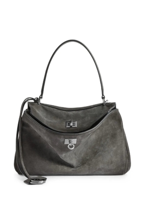 Balenciaga turn-lock leather shoulder bag - Grey