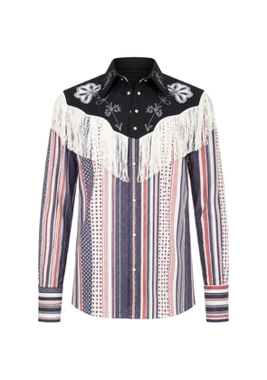 DSQUARED2 fringed-detail western shirt - White