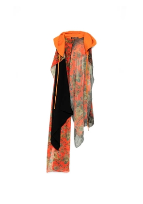 Ottolinger floral-print hooded scarf - Orange