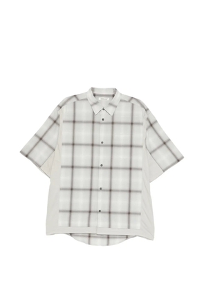 Undercover check-pattern short-sleeve shirt - Grey