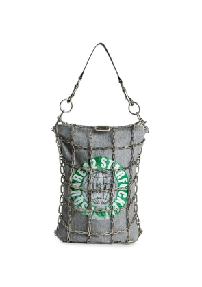 DSQUARED2 chain-link jersey shoulder bag - Grey