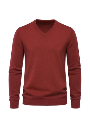 Malo V-neck light-weight sweater - Red