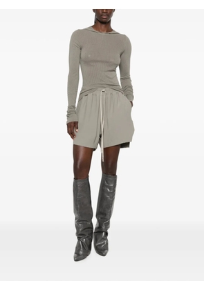 Rick Owens Boxers drawstring side-slit shorts - Grey