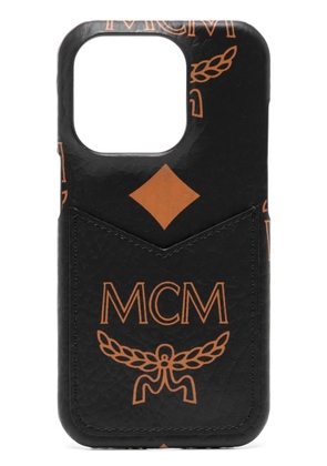 MCM Aren Visetos-print iPhone 15 Pro phone case - Black