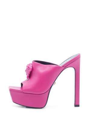 Versace Pre-Owned La Medusa-plaque mules - Pink