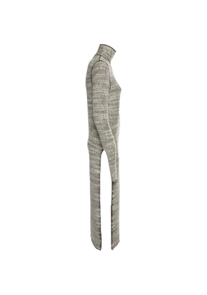 Jil Sander Pre-Owned side-slit midi dress - White